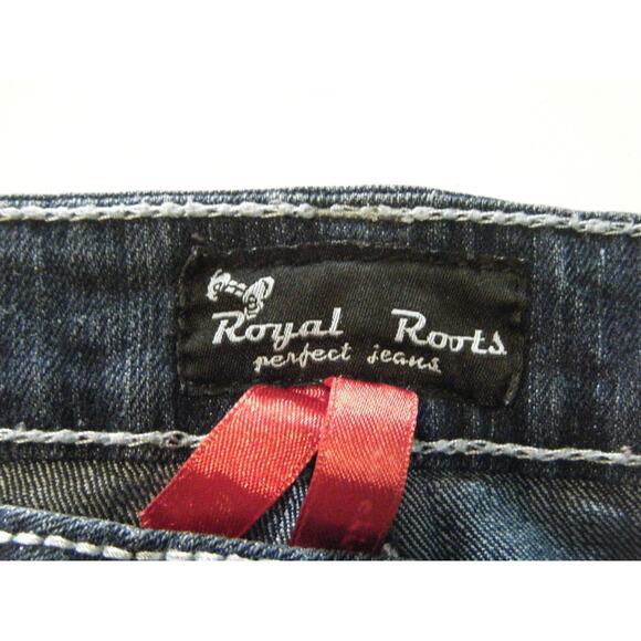 Royal Roots Perfect Jeans Size 9/10 Women's Dark Wash Capri Jeans - Picture 3 of 6